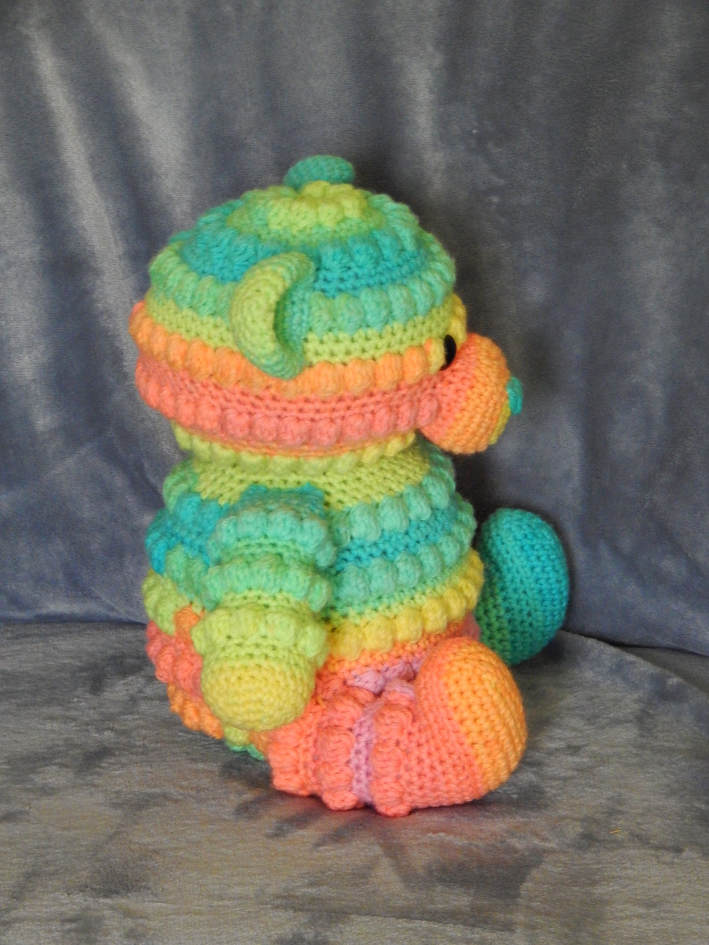 Crochet Rainbow Bobble Bear